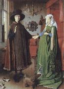 Jan Van Eyck Portrait of Giovanni Arnolfini and His Wife oil on canvas
